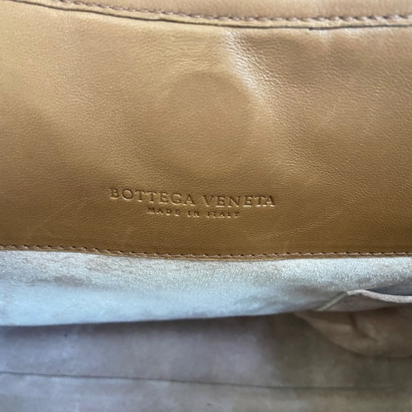 Bottega Veneta Caramel Leather & Taupe Canvas Hand to Crossbody Strap Bag w/ COA - Picture 7 of 16